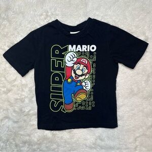 Super Mario T-Shirt Black Size 6